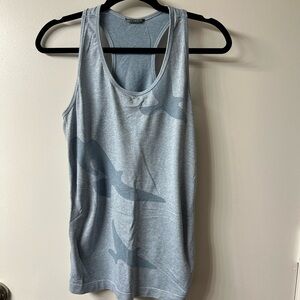 Oiselle Blue and Gray Tank Top